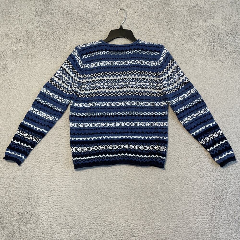 Marsh Landing Blues Women's Pullover Sweater Geometric Crew Neck Blue M VTG - Picture 10 of 14